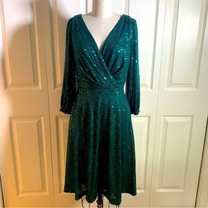 Brand new emerald sequin DKNY dress